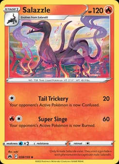 Salazzle 028/159 Uncommon – Crown Zenith Pokémon card