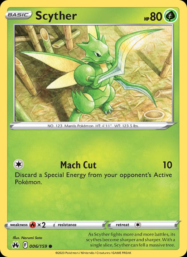 Scyther 006/159 Crown Zenith Pokémon card