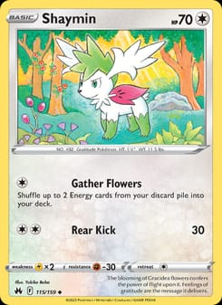 Shaymin 115/159 Uncommon – Crown Zenith Pokémon card