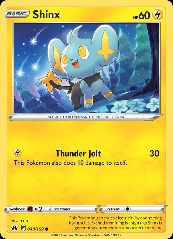 Shinx 040/159 Crown Zenith Pokémon card