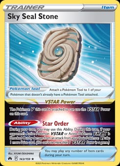 Sky Seal Stone 143/159 Holo Rare – Crown Zenith Pokémon card