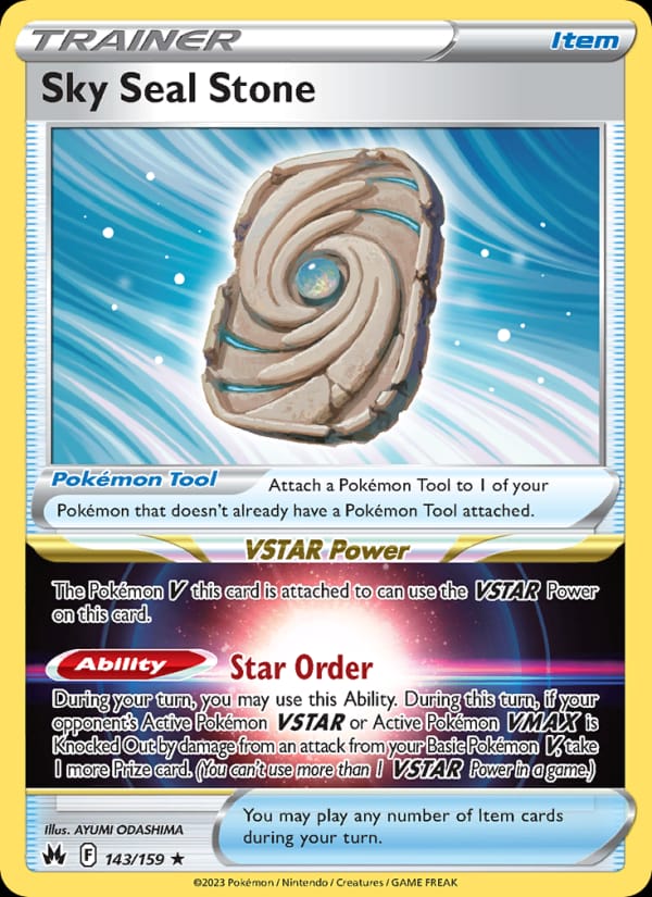 Sky Seal Stone 143/159 Crown Zenith Pokémon card