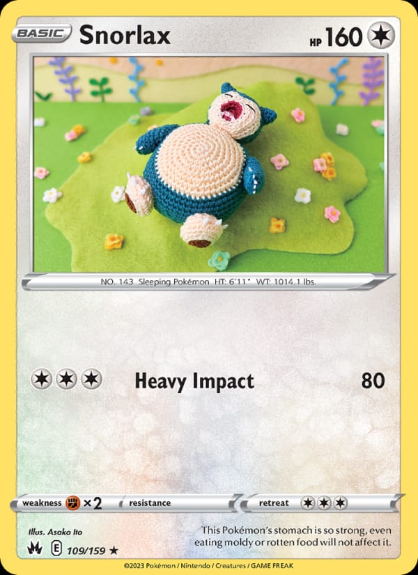 Snorlax 109/159 Crown Zenith Pokémon card