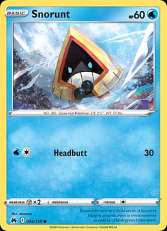Snorunt 034/159 Common – Crown Zenith Pokémon card
