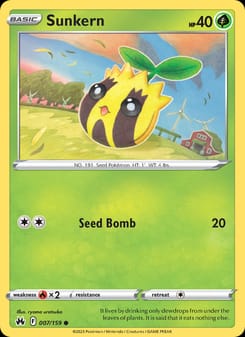 Sunkern 007/159 Common – Crown Zenith Pokémon card