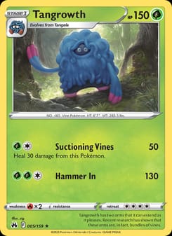 Tangrowth 005/159 Rare – Crown Zenith Pokémon card