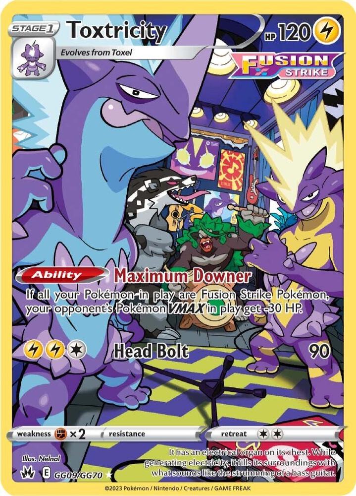 Toxtricity GG09/GG70 Crown Zenith Pokémon card