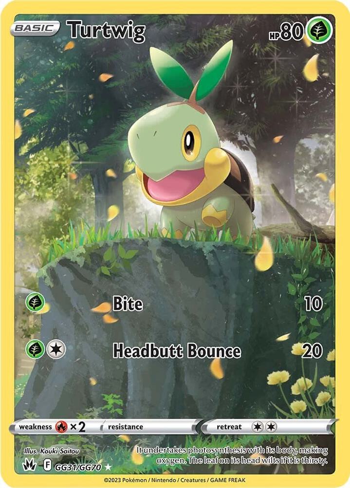 Turtwig GG31/GG70 Crown Zenith Pokémon card