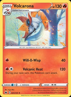Volcarona 025/159 Rare – Crown Zenith Pokémon card