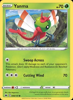 Yanma 008/159 Common – Crown Zenith Pokémon card