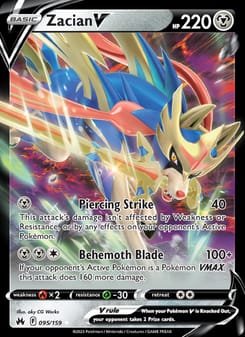 Zacian V 095/159 Ultra Rare – Crown Zenith Pokémon card
