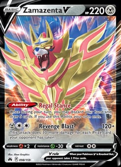 Zamazenta V 098/159 Ultra Rare – Crown Zenith Pokémon card