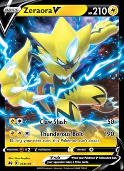 Zeraora V 053/159 Ultra Rare – Crown Zenith Pokémon card