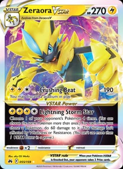 Zeraora VSTAR 055/159 Ultra Rare – Crown Zenith Pokémon card