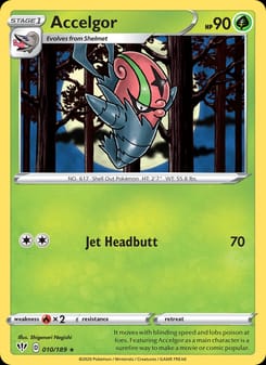 Accelgor 010/189 Rare – Darkness Ablaze Pokémon card