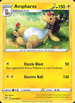 Ampharos 057/189 Rare – Darkness Ablaze Pokémon card