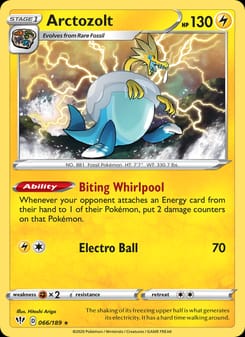 Arctozolt 066/189 Holo Rare – Darkness Ablaze Pokémon card