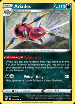 Ariados 103/189 Uncommon – Darkness Ablaze Pokémon card