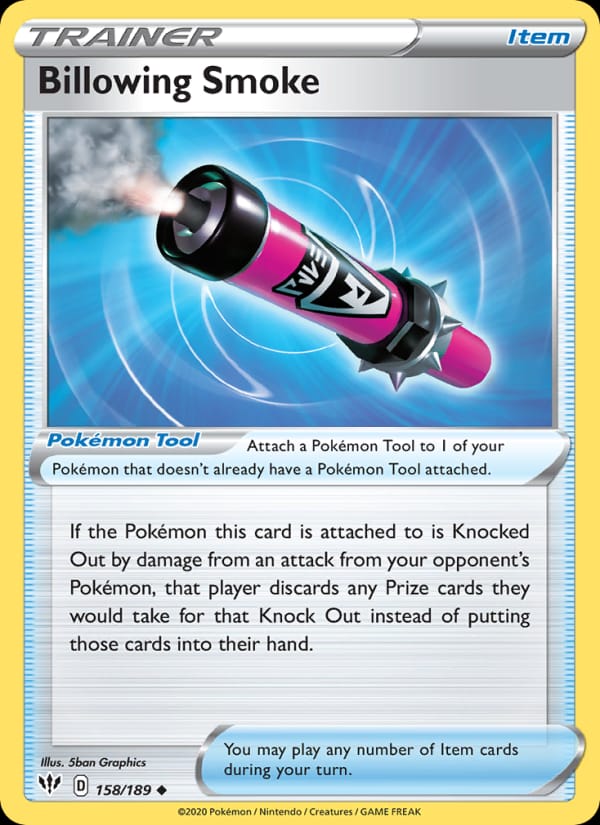 Billowing Smoke 158/189 Darkness Ablaze Pokémon card