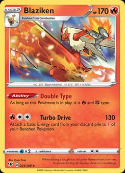 Blaziken 024/189 Holo Rare – Darkness Ablaze Pokémon card