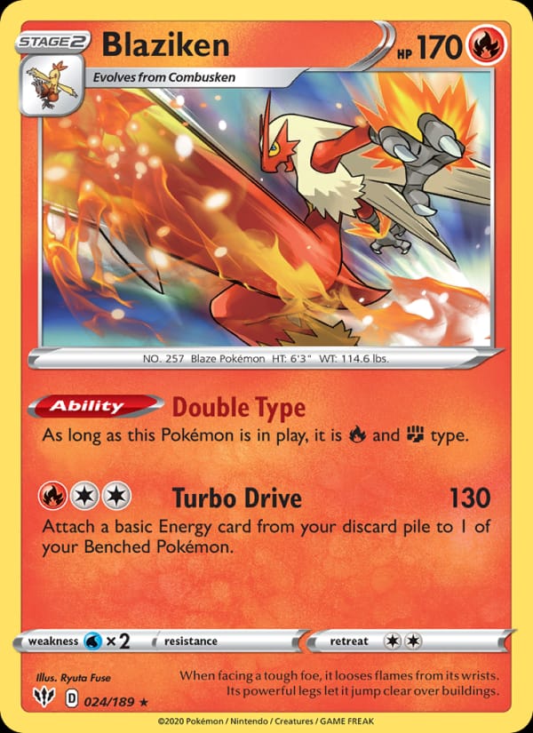 Blaziken 024/189 Darkness Ablaze Pokémon card