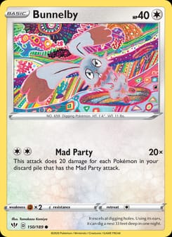Bunnelby 150/189 Common – Darkness Ablaze Pokémon card