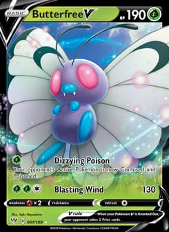 Butterfree V 001/189 Ultra Rare – Darkness Ablaze Pokémon card