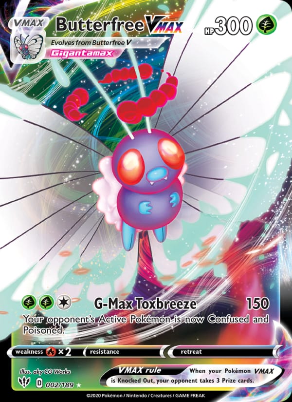 Butterfree VMAX 002/189 Darkness Ablaze Pokémon card
