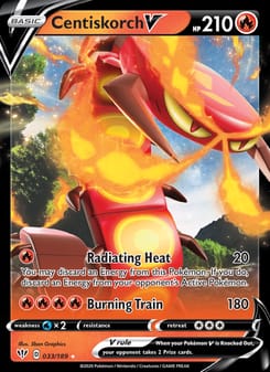 Centiskorch V 033/189 Ultra Rare – Darkness Ablaze Pokémon card
