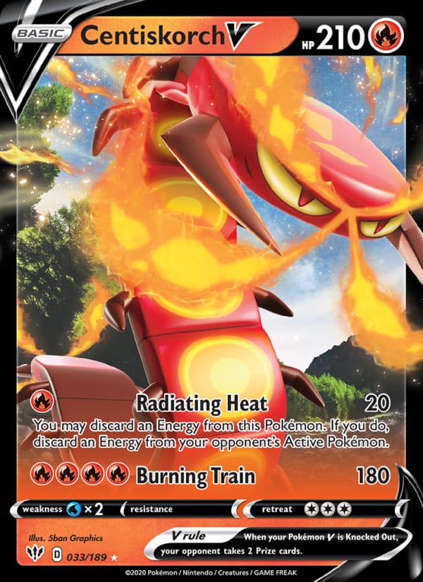 Centiskorch V 033/189 Darkness Ablaze Pokémon card