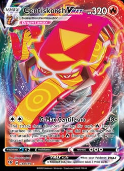 Centiskorch VMAX 034/189 Ultra Rare – Darkness Ablaze Pokémon card