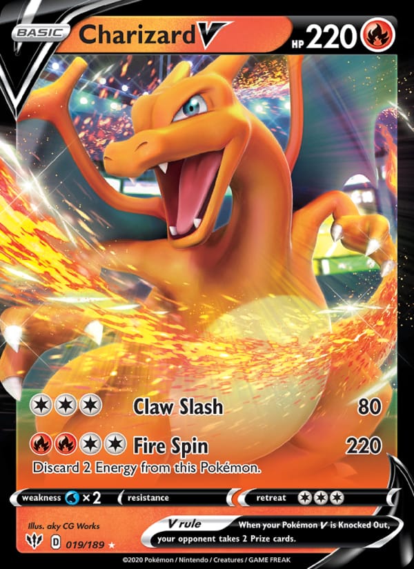 Charizard V 019/189 Darkness Ablaze Pokémon card