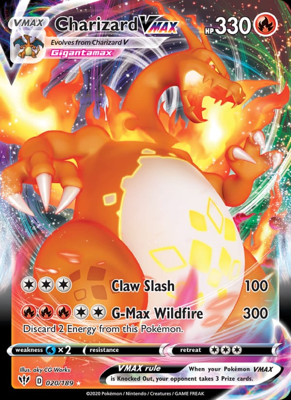 Charizard VMAX 020/189 Darkness Ablaze Pokémon card