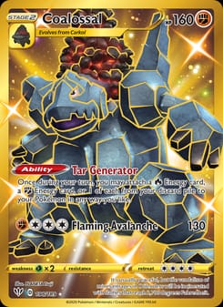 Coalossal 198/189 Secret Rare – Darkness Ablaze Pokémon card