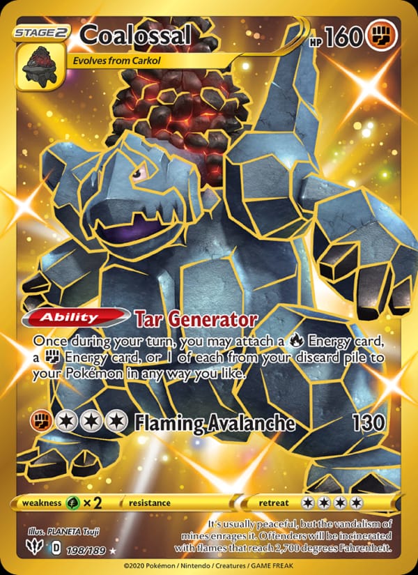 Coalossal 198/189 Darkness Ablaze Pokémon card