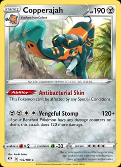 Copperajah 132/189 Holo Rare – Darkness Ablaze Pokémon card
