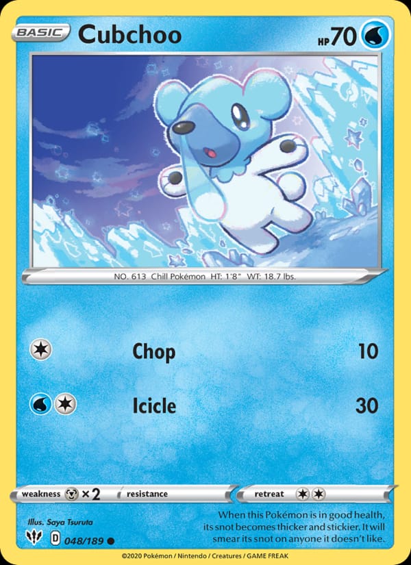 Cubchoo 048/189 Darkness Ablaze Pokémon card