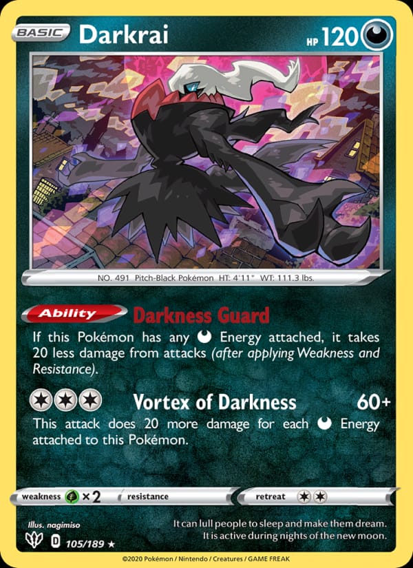 Darkrai 105/189 Darkness Ablaze Pokémon card