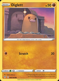 Diglett 084/189 Common – Darkness Ablaze Pokémon card
