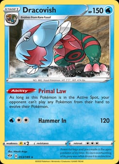 Dracovish 053/189 Holo Rare – Darkness Ablaze Pokémon card
