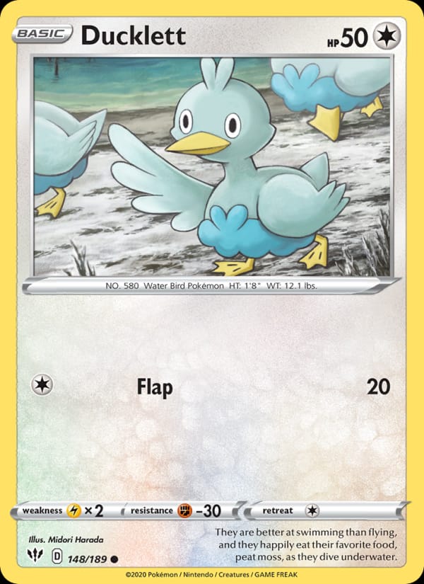 Ducklett 148/189 Darkness Ablaze Pokémon card