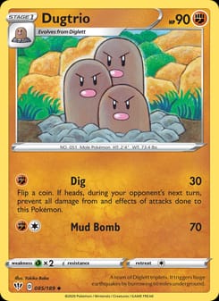 Dugtrio 085/189 Uncommon – Darkness Ablaze Pokémon card