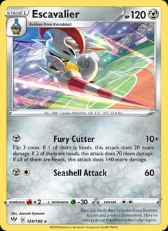 Escavalier 124/189 Rare – Darkness Ablaze Pokémon card
