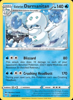 Galarian Darmanitan 044/189 Rare – Darkness Ablaze Pokémon card