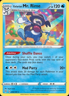 Galarian Mr. Rime 036/189 Rare – Darkness Ablaze Pokémon card