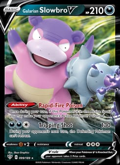 Galarian Slowbro V 099/189 Ultra Rare – Darkness Ablaze Pokémon card