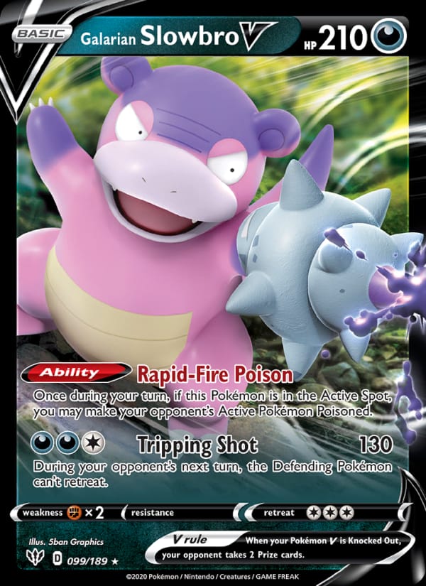 Galarian Slowbro V 099/189 Darkness Ablaze Pokémon card