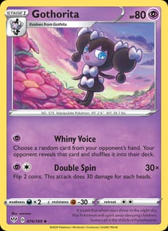 Gothorita 074/189 Uncommon – Darkness Ablaze Pokémon card