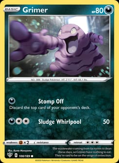 Grimer 100/189 Common – Darkness Ablaze Pokémon card