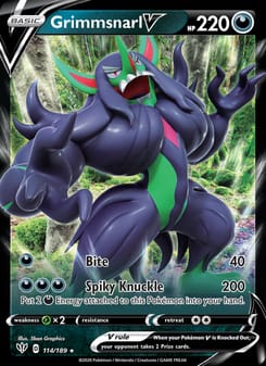 Grimmsnarl V 114/189 Ultra Rare – Darkness Ablaze Pokémon card